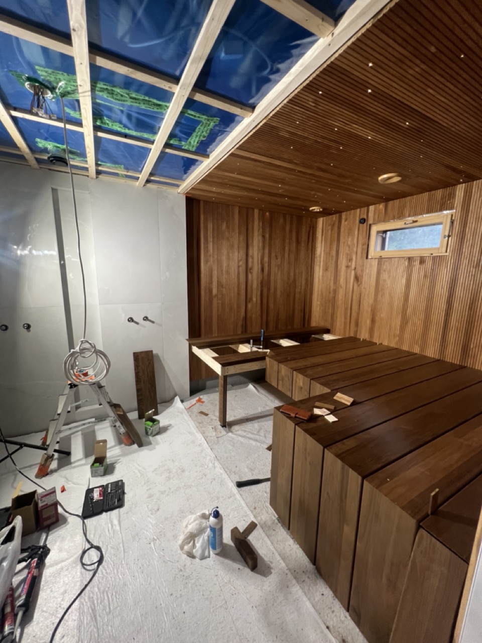 sauna työvaihe – omakotitalo Orimattila